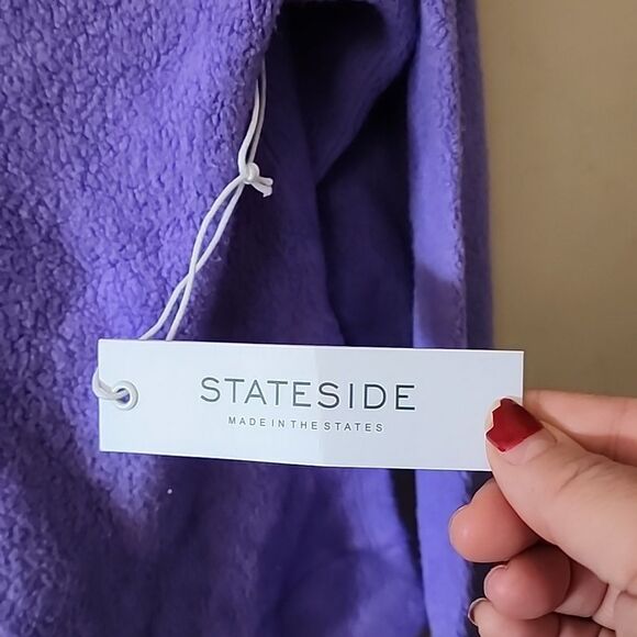 Anthroologie (stateslide) fuzzy soft Hoodie pullover XS NWT - Picture 2 of 6